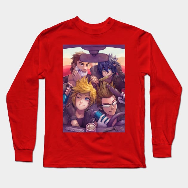 Four Guys in a Car Long Sleeve T-Shirt by RySpirit